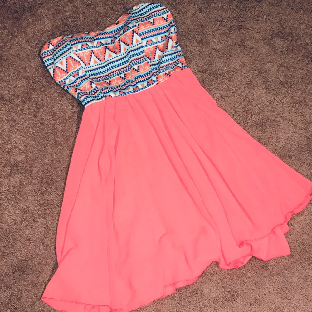 Forever 21 Aztec Strapless Fit & Flare Dress NWOT